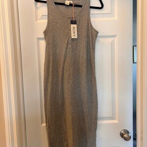 Roxy Heather Gray Midi Dress